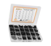 Alomejor Kit de Arandelas de Tuerca de Tornillo con Cabeza Hexagonal Duradera, Surtido de Acero Al Carbono de 1220 Piezas para Iluminación de Hardware