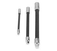 Alomejor Kit de Barra de Extensión Flexible, Soportes de Puntas Magnéticos Flexibles para Espacios Reducidos en Reparación de Motores de Automóviles, 3 Piezas de Acero para Resortes