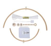 Alomejor Kit de Carillón de Viento de Madera Artesanal con Diseños únicos para Decoración de Cuna de bebé, Material No Tóxico, Incluye Manual y Accesorios para Actividades Familiares