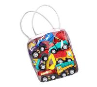 Alomejor Kit de Coche de Juguete con Retroceso de 6 Piezas, Juego de Juguete Esmaltado Antichoque para Empujar y Tirar hacia Atrás con Tamaño Pequeño y Diseño Lindo para Niños Pequeños (Vehículos de