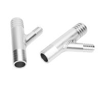 Alomejor Kit de Conector de Aluminio para Calentador de Cabina Y, para UTV SXS, Manguera de 1 Pulgada a 5/8 Pulgadas, 2 Unidades