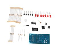 Alomejor Kit de Dado Electrónico con 5 LED | Conjunto de proyectos de bricolaje, circuito oscilador NE555, contador CD4017, pinzas electrónicas, materiales duraderos