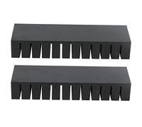 Alomejor Kit de Disipador de Calor Ranurado con Aletas de Refrigeración para Electrónica, Aluminio Duradero, 2 uds., 120x40x20mm (sin adhesivo)