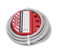 Alomejor Kit de Etiquetado y Bloqueo de Alta Seguridad con Bloqueo de Cable con Cuatro Cables Tipo Cerradura para de Válvulas para Varias Personas en Entornos Extremos, Acero Inoxidable, 1,8 M