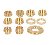 Alomejor Kit de Guía de Enrutador de Latón con Construcción Duradera para Enrutamiento y Fresado Precisos de Plantillas, 11 Piezas, Perfecto para Carpintería