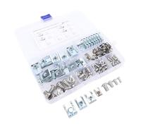 Alomejor Kit de Herrajes con Clips, Material de Hierro, Sujetadores de Tuerca en U con Almacenamiento Organizado para Aplicaciones de Carrocería Automotriz