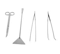 Alomejor Kit de Herramientas Aquascape de Acero Inoxidable de Primera Calidad con Diseño Aerodinámico para Recortar y Plantar Acuarios, Nivelador Duradero y Clips para Todo Tipo de Plantas Acuáticas