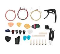 Alomejor Kit de Herramientas para Guitarra, Afinador de Metal con 15 Púas, Herramienta Fácil de Cambio de Cuerdas para Guitarra Eléctrica, Ukelele, Banjo