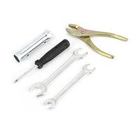 Alomejor Kit de Herramientas Universales para Reparación de Motocicletas, Juego de Metal con Llave y Alicates para Reparaciones Rápidas de Motocicletas