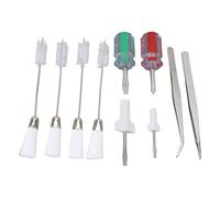 Alomejor Kit de Limpieza para Máquinas de Coser de 10 Piezas, Herramientas Duraderas para Mantenimiento y Reparación, Esenciales para Alcantarillas Principiantes y Experimentados ¡Plástico, Acero