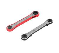 Alomejor Kit de Llave de Trinquete de Doble Extremo, Acero Duradero con Alto Contenido de Carbono para Reparaciones de Tiendas de Comestibles, 2 uds.