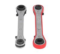 Alomejor Kit de Llave de Trinquete de Doble Extremo, Acero Duradero con Alto Contenido de Carbono para Reparaciones de Tiendas de Comestibles, 2 uds.