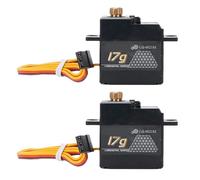 Alomejor Kit de Motor de Respuesta Rápida de Servo Digital de 17G Metal Gear Mini Digital con Bocina de Servo 25T para 1/14 1/16/18 Automóviles RC, a Prueba de Agua IP66, Aleación de Aluminio