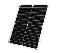 Alomejor Kit de Panel Solar Monocristalino de 40 W, Cargador Flexible Impermeable para Actividades Al Aire Libre, 18 V CC, 5 V, USB, 280 X 280 Mm
