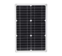Alomejor Kit de Panel Solar Monocristalino de Alta e 20 W para Emergencia, Cargador Solar Portátil para Actividades Al Aire Libre