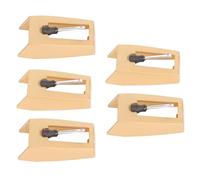 Alomejor Kit de Reemplazo de Agujas para Tocadiscos Rendimiento de Sonido Premium para Victrola y 5 Punteros Chapados en Oro con Cepillo de Limpieza