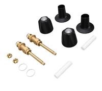 Alomejor Kit de Reemplazo de Perilla de Ducha con Acabado Negro Mate para Grifos de la Serie Windsor, Aleación de Zinc y Latón Duraderos, Juego de 2 Unidades