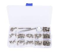 Alomejor Kit de Remaches Duraderos de Aleación de Zinc para Pulseras de Cuero, Bolsos, Ropa, Fácil Operación, Juego de Tornillos con Remaches y Púas para Suministros de Arte y Manualidades