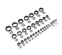 Alomejor Kit de Reparación de Anillos con Puntas de Caña de Pescar, para Aficionados a la Pesca, 33 Uds.
