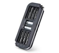 Alomejor Kit de Reparación de Bicicletas de Montaña, Llave Multiherramienta de Acero CRV, Herramienta de Precisión Portátil 10 en 1 para Ciclistas (BLACK)