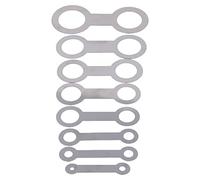 Alomejor Kit de Reparación de Saxofón, Herramienta de Alta Dureza de Metal Plateado para Ajuste Perfecto de Almohadillas, 8 Piezas, para Saxofones Alto, Soprano y Tenor