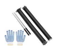 Alomejor Kit de Resorte de Torsión para Puerta de Garaje, Reemplazo Duradero y Confiable para Puertas de Garaje Izquierda y Derecha, Acero Aluminio, 2 Unidades (218 x 2"x26")