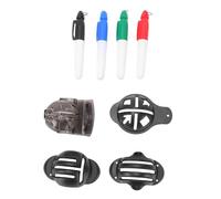 Alomejor Kit de Revestimiento de Pelotas de Golf, Plantillas de Dibujo Lineal con 4 Bolígrafos, Accesorios de Golf, Marcador Multicolor para Práctica de Práctica