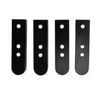 Alomejor Kit de Sección Ajustable Individual de 4 Cuerdas para Puente de bajo Eléctrico de Metal con Llaves y Tornillos para Todas las Piezas de Repuesto de Bajos Eléctricos de 4 Cuerdas (BLACK)