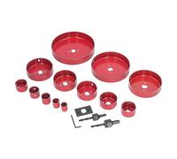 Alomejor Kit de Sierra Perforadora de Alta Resistencia, Juego Bimetálico de 17 Piezas para Cortar Madera y Plástico, Tamaños de 3/4" a 6"