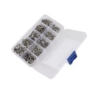 Alomejor Kit de Tornillos M3, Surtido de Acero Inoxidable, 340 Tornillos de Cabeza Plana Cruzada para Proyectos Eléctricos y Domésticos