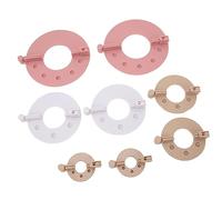 Alomejor Kit para Hacer Pompones, 8 Uds., Tejedor de Bolas de Pelusa para Manualidades de Punto de Lana, Fabricante de Bolas de ABS con 4 Tamaños