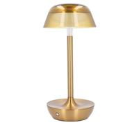 Alomejor Lámpara de Mesa Inalámbrica Regulable Golden Touch para Dormitorio, Sala de Estar, Luz de Escritorio LED Recargable para Barras, Aleación de Aluminio