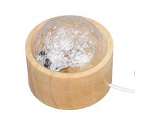 Alomejor Lámpara de Onda de Agua Hermosa Luz Dinámica RGB de 16 Colores para Sala de Estar Sala de Estudio Base de Madera Maciza