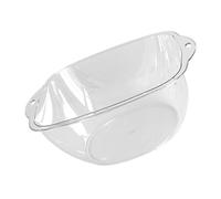 Alomejor Lavabo Multiusos Transparente y Elegante para Lavar la Cara, las Manos y las Mascotas para Uso Doméstico - Material PET Resistente - Color Transparente - Tamaño S (M)