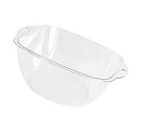 Alomejor Lavabo Transparente y Duradero para Lavar la Cara con Asas Dobles para el Baño del Hogar, Hecho de Material PET de Primera Calidad, 21,16 Oz (M)