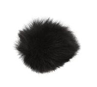 Alomejor Lavalier Wind Muff - Funda para Micrófono Peluda, Suave y Ligera para Grabación en Exteriores, Piel Artificial de Apertura de 0,5 Cm, 1 Pieza (BLACK)