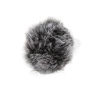Alomejor Lavalier Wind Muff - Funda para Micrófono Peluda, Suave y Ligera para Grabación en Exteriores, Piel Artificial de Apertura de 0,5 Cm, 1 Pieza (blanco negro)