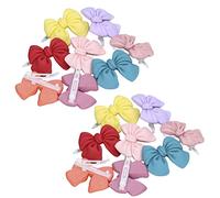 Alomejor Lazo para el Pelo para Mascotas, 16 Uds., Cinta de Satén Artesanal, Accesorios de Aseo para Perros, Gatos, Conejos, Clips Coloridos para Bricolaje, Fiestas de Mascotas