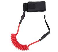 Alomejor Leash Surf Stand Up Paddle Board - Cuerda Elástica en Espiral para Pierna, Accesorio de Seguridad para Tabla de Paddle Surf (Rojo Blanco)