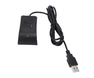 Alomejor Lector de Huellas Dactilares USB Escáner de Escritorio Biométrico de Reconocimiento Rápido y Preciso para 10 11, ABS Negro, Amigable para Múltiples Usuarios