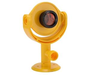 Alomejor Lente de Vidrio óptico Duradero Mini Survey Prism + Carcasa Amarilla de 17,5 Mm para Estación Total - para Herramienta de Topografía