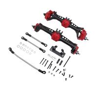 Alomejor Ley de Reemplazo del Eje Trasero Delantero Mejorado Ligeramente Mata Eje Trasero para el Rastreador Axial SCX10 II 1/10 RC para Aficionados RC (Negro Rojo)
