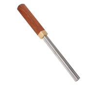 Alomejor Lima de dilatadores de guitarra, herramienta de lima de diamantes con 3 ranuras de corona y lado plano, mango cuadrado de caoba para nivelación de trastes, coronación y