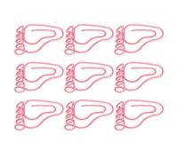Alomejor Lindo Clamp/Holder de Papel de Metal con Forma de Pie, 100 Piezas, Clamp/Holder Portátil Antideslizante para Marcapáginas, Archivo de Documentos de Oficina, Ligero y Portátil para (PINK)