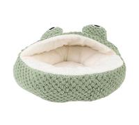 Alomejor Lindo sofá Cama para Mascotas con Forma de Rana, sofá Suave y para Gatos para Todas Las Estaciones, Cama Lavable para Perros para Descansar Relajadamente | Felpa Larga + Forro Burbuja. (M)