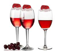 Alomejor Lindos 80 Uds. Marcadores Navideños para Copas de Vino con Diseños de Papá y Alces para Juego de Identificación de Copas de Vino Festivas (Colores variados)