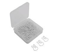 Alomejor Lindos Clips de Papel, 100 Clips con Forma de Conejo, Versátiles para Uso en la Oficina y el Aula, Adorables de Metal para Marcapáginas para Regalos