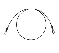 Alomejor Línea de Bloqueo de Alambre de Acero, Alambre de Acero Interno con Plástico Externo, Cable de Seguridad de Doble Bucle de 100 Cm para Bicicletas, Scooters y Más (BLACK)