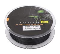 Alomejor Línea de Pesca Multicolor de 100 M, Cuerpo de Hilo Liso con Buena Entrada de Agua para Pesca en Estanques y Mar (Negro 0.6)