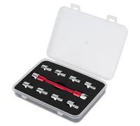 Alomejor Llave de Radios, Herramienta de Llave CNC de Aluminio para Ruedas de Motocicleta con Múltiples Puntas, Ideal para Reparación de Motos de Cross y Supermotos (C (rojo))